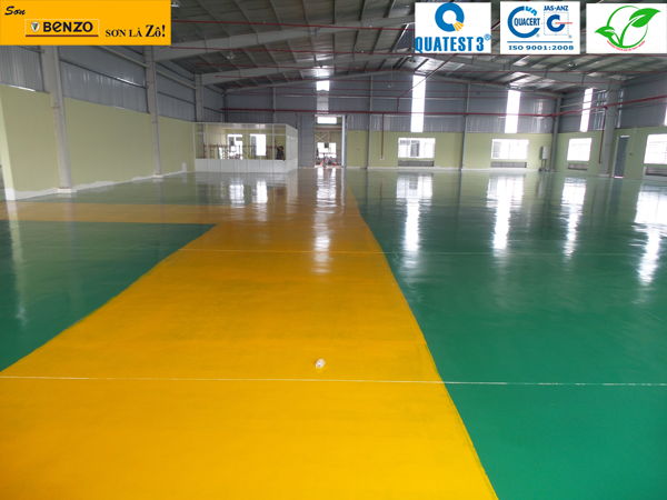 Công trình sơn sàn công nghiệp sơn epoxy sáng bóng 0575